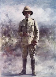 Lord Roberts che osserva la battaglia di Osfontein